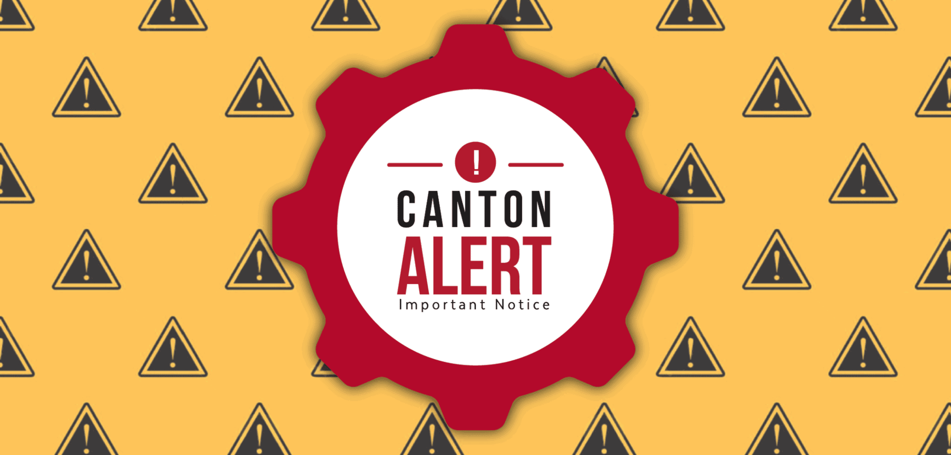 canton alert notice rectangle post